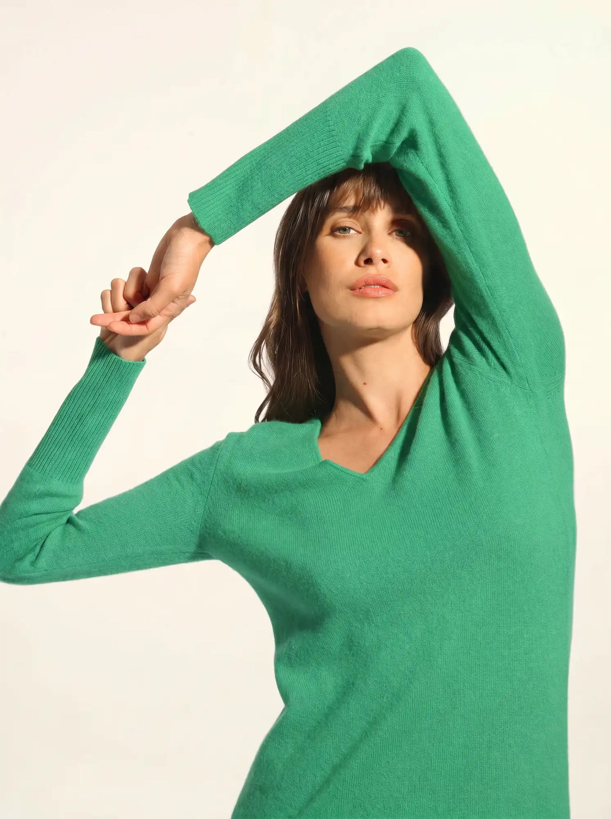TRACY Robe Col V Menthe
