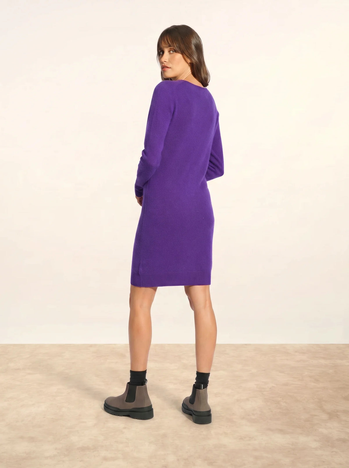 SUSAN Dress Crew Neck Violet