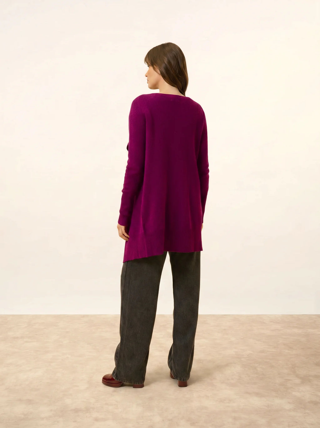 BROOKE Veste Longue Prune