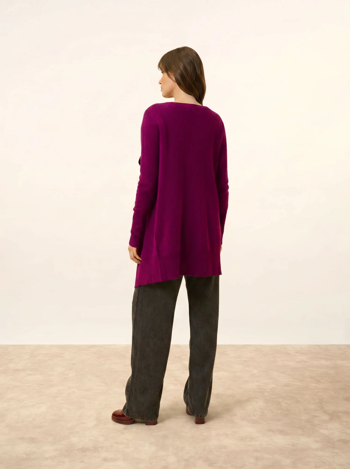 BROOKE Veste Longue Prune