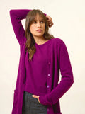 TOMMIE Cardigan Col V Prune