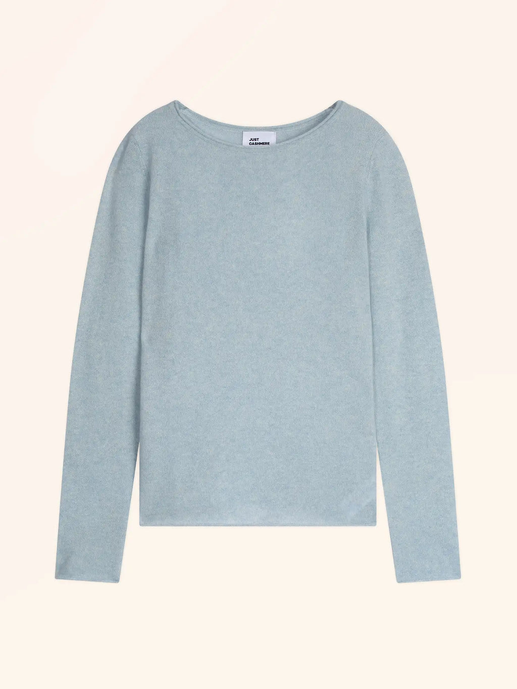 GRACE Pullover U-Boot-Ausschnitt Hellblau meliert