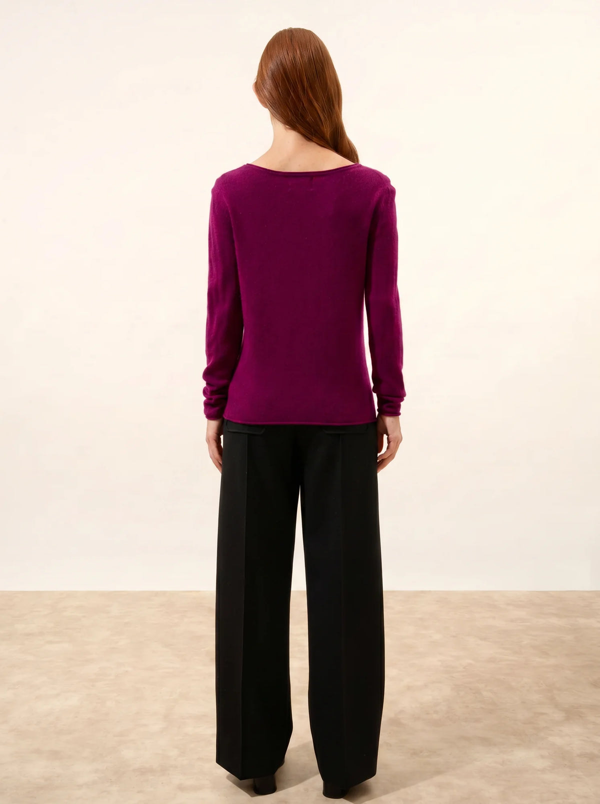 GRACE Pull Col Bateau Prune