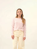 GRACE Pullover U-Boot-Ausschnitt Puderrosa