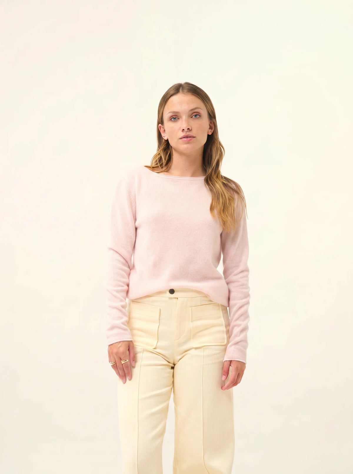 GRACE Pull Col Bateau Poudre