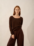 FIONA Pull Col Rond Café