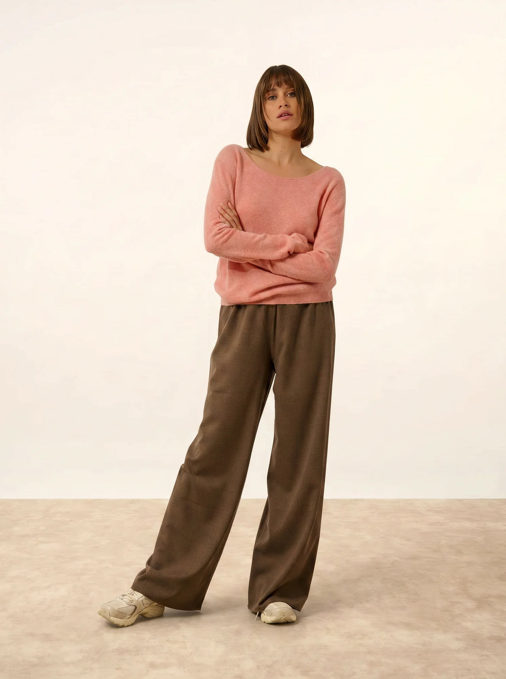 FIONA Sweater Crew Neck Heather Coral