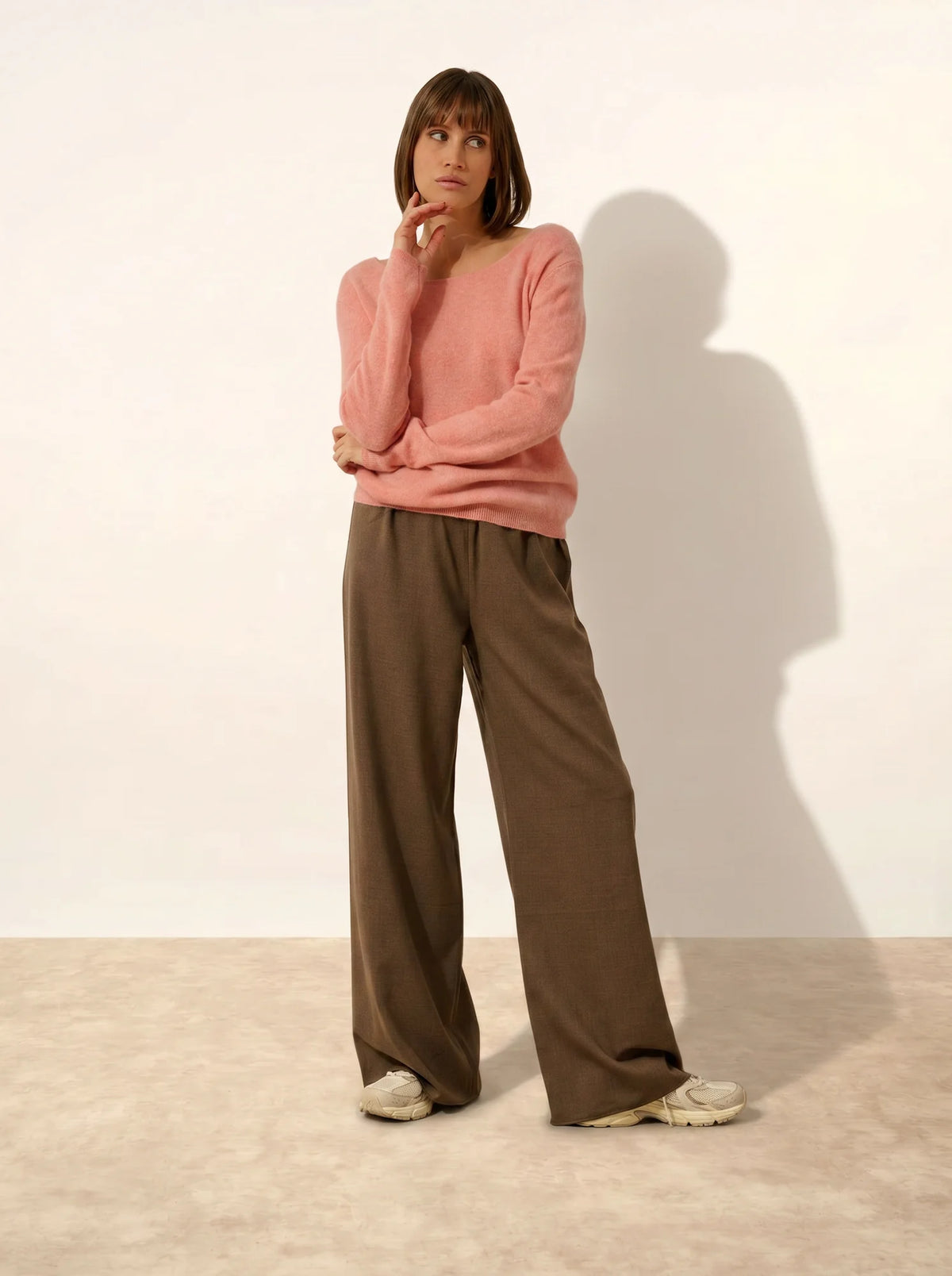 FIONA Sweater Crew Neck Heather Coral