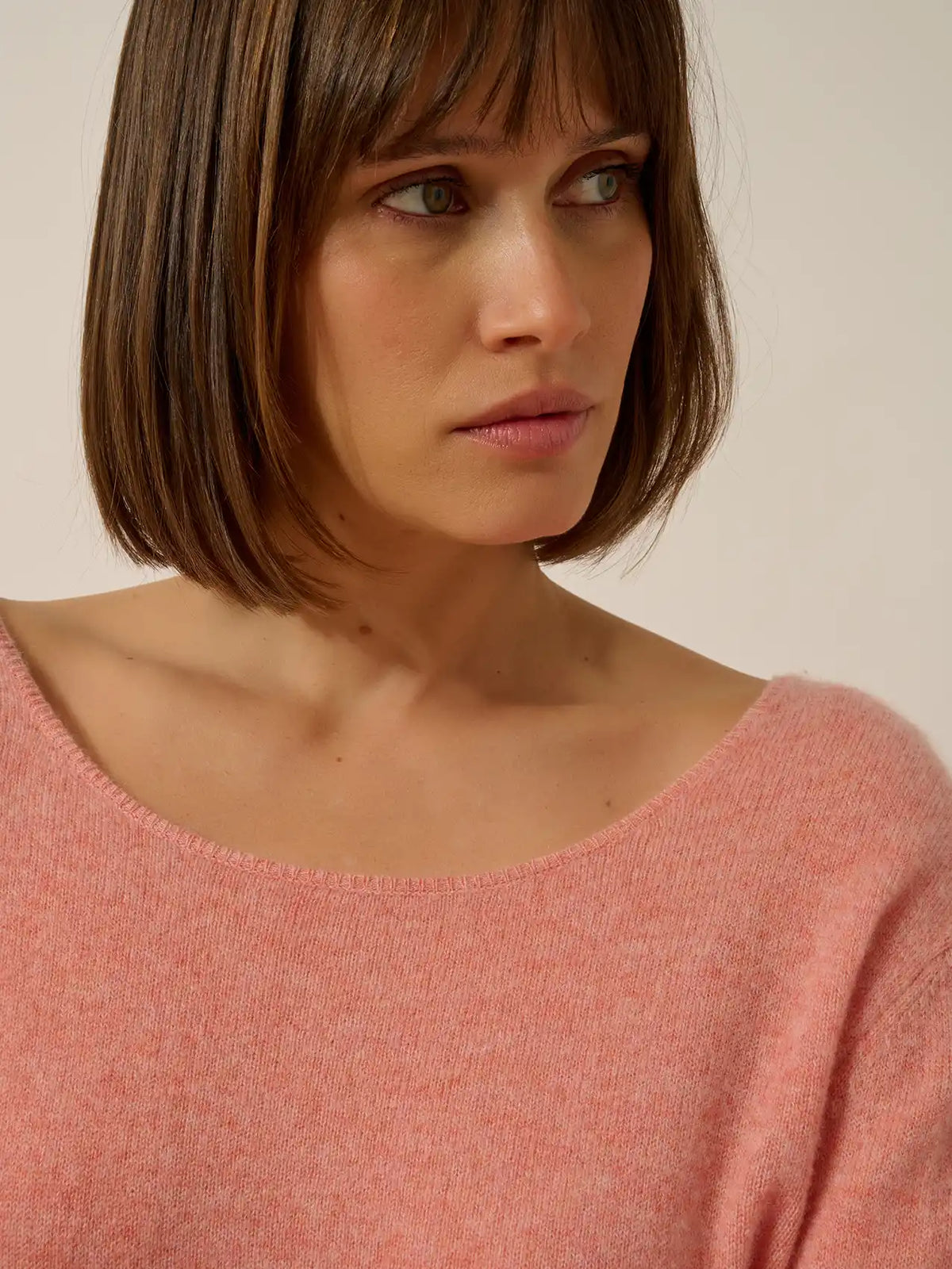 FIONA Sweater Crew Neck Heather Coral