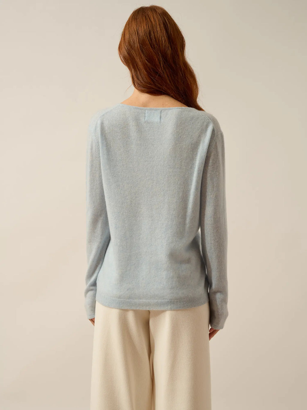 FIONA Pullover Rundhalsausschnitt Hellblau meliert