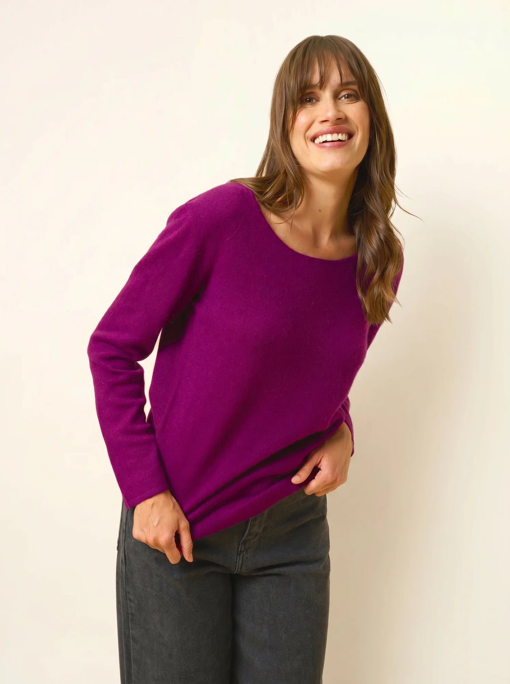FIONA Sweater Crew Neck Plum