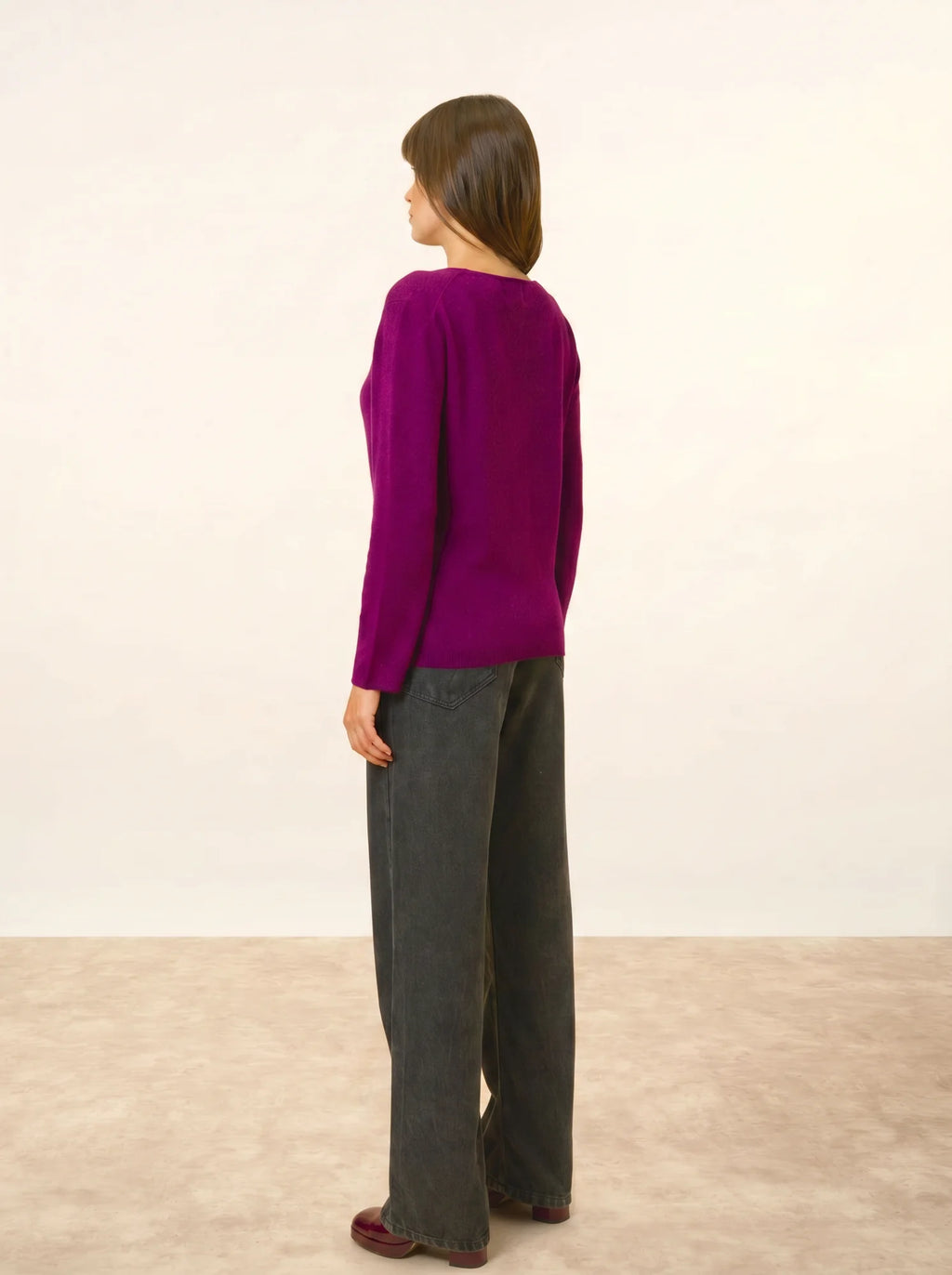 FIONA Sweater Crew Neck Plum