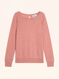 ABIGAILE Pullover U-Boot-Ausschnitt Tropfenausschnitt hinten Koralle meliert