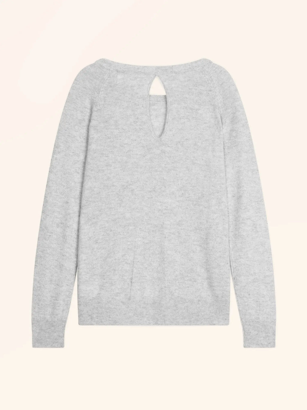 ABIGAILE Sweater Boat Neck Drop Back Heather Glacier