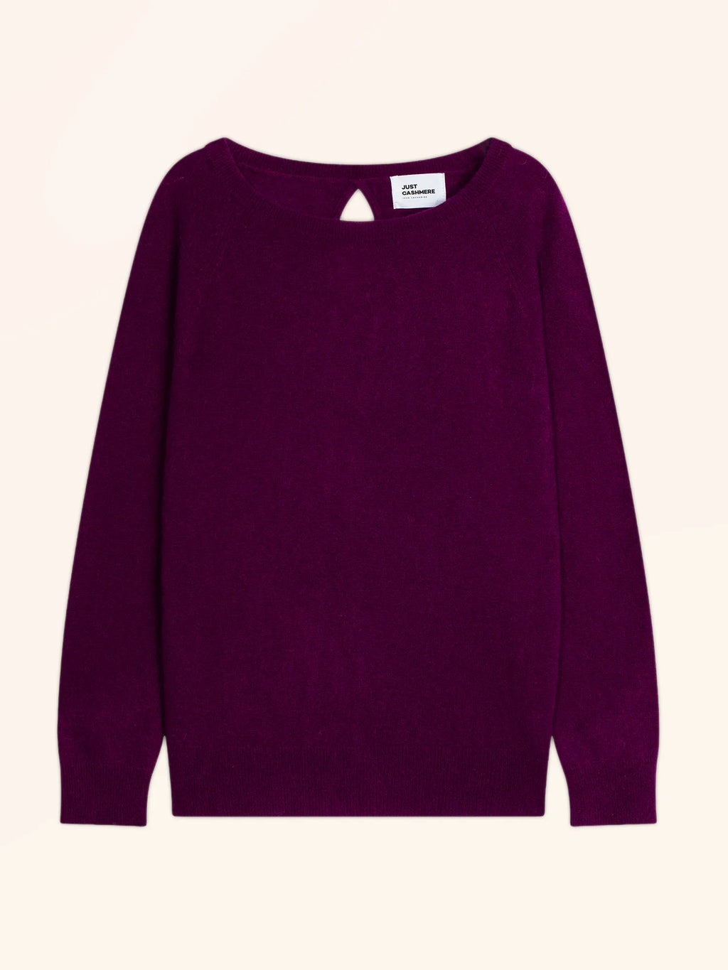 ABIGAILE Pull Col Bateau Goutte Dos Prune