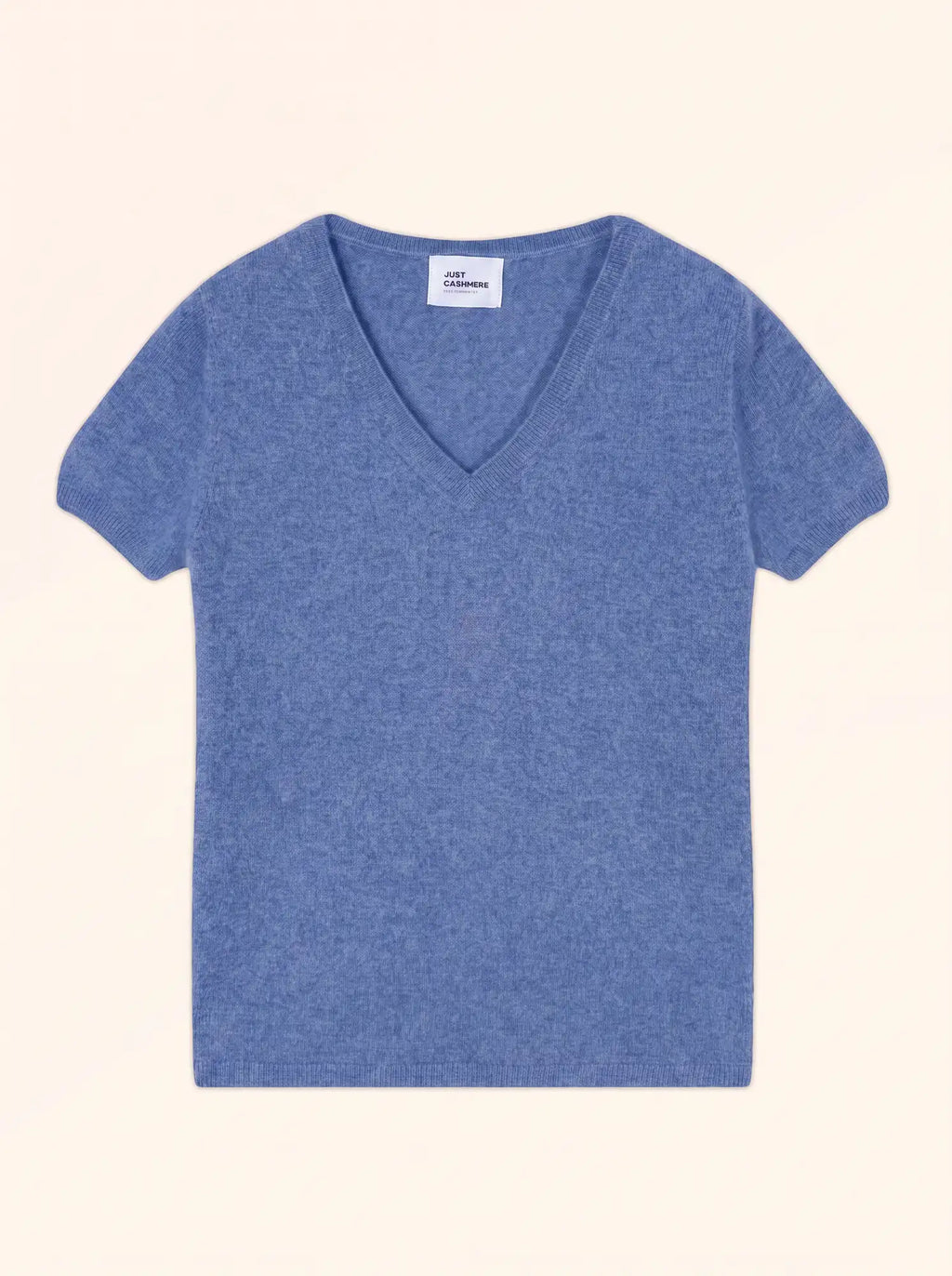 GLAMIS T-Shirt Col V Ciel Chiné