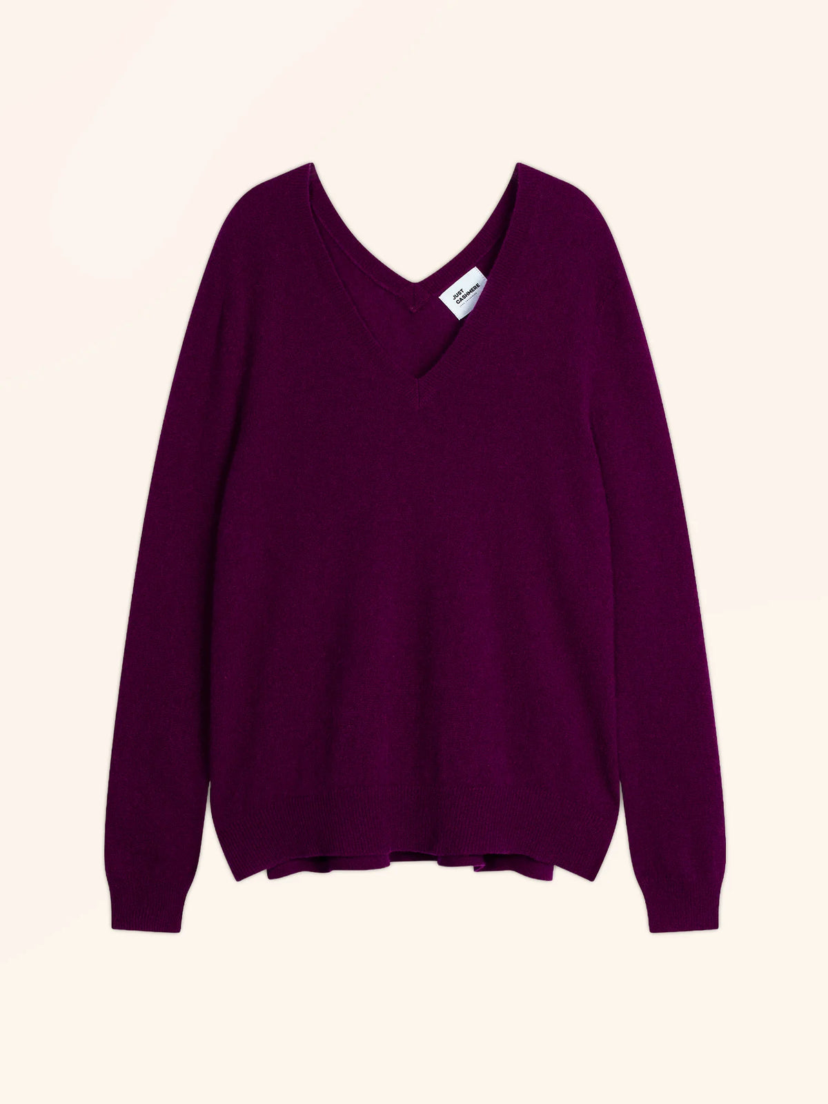 OPAL Pullover V-Ausschnitt vorne und hinten Pflaumenblau