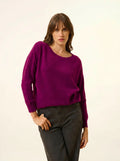 REBECCA Pull Chauve Souris Prune
