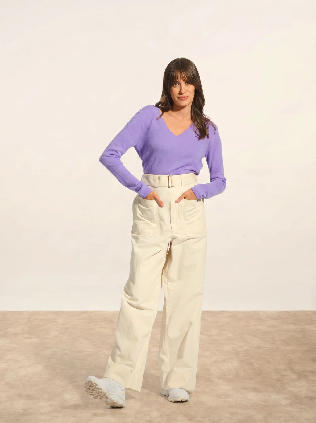 JOAN Sweater V-Neck Lavender