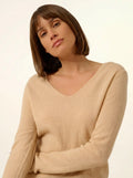 JOAN Pull Col V Beige