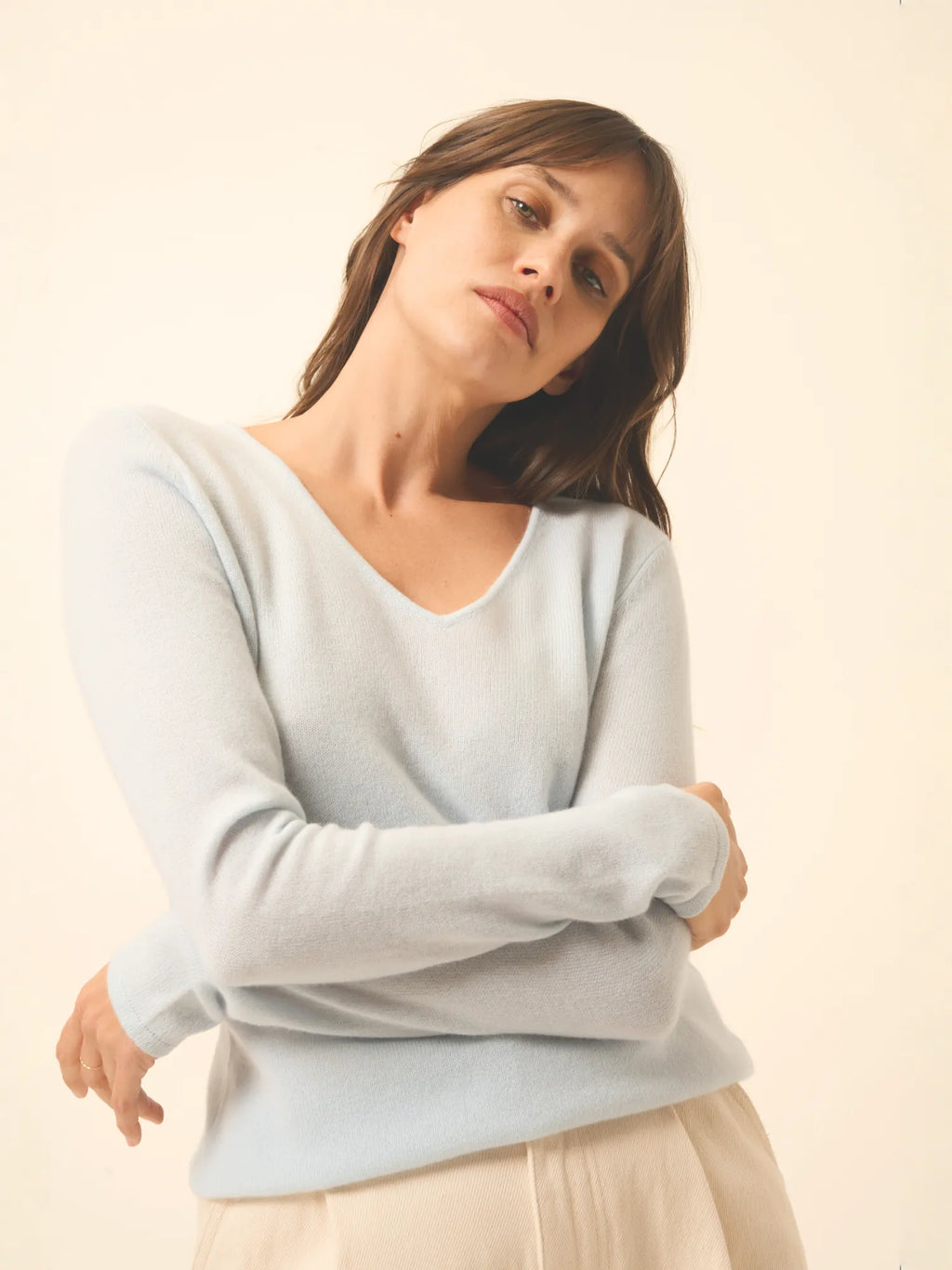 JOAN Sweater V-Neck Frost