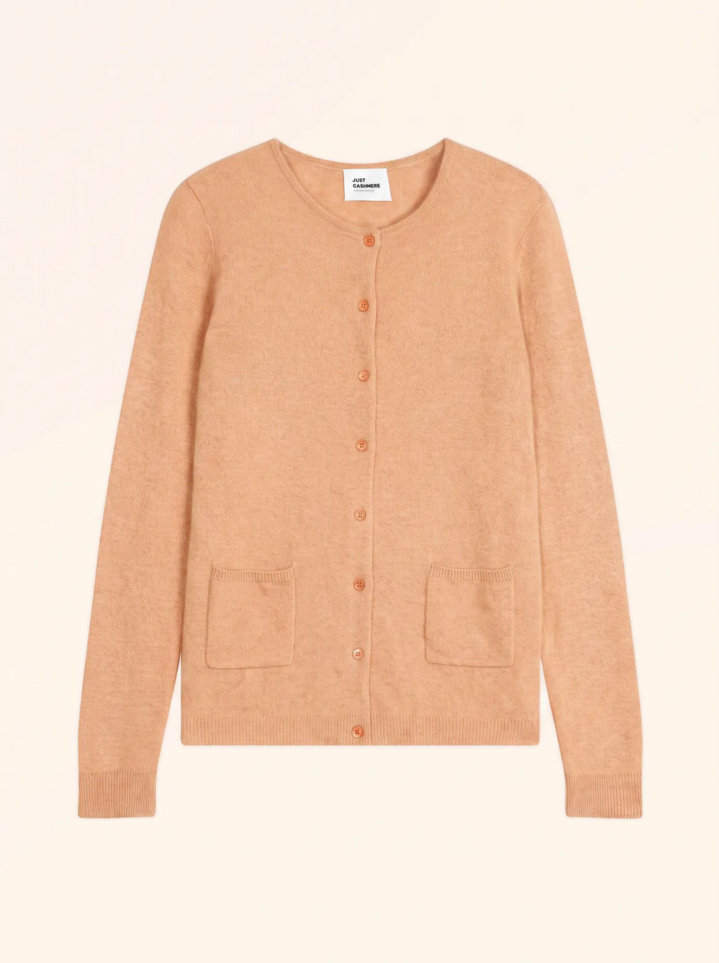 KATHARINE Strickjacke Rundhalsausschnitt Sahara