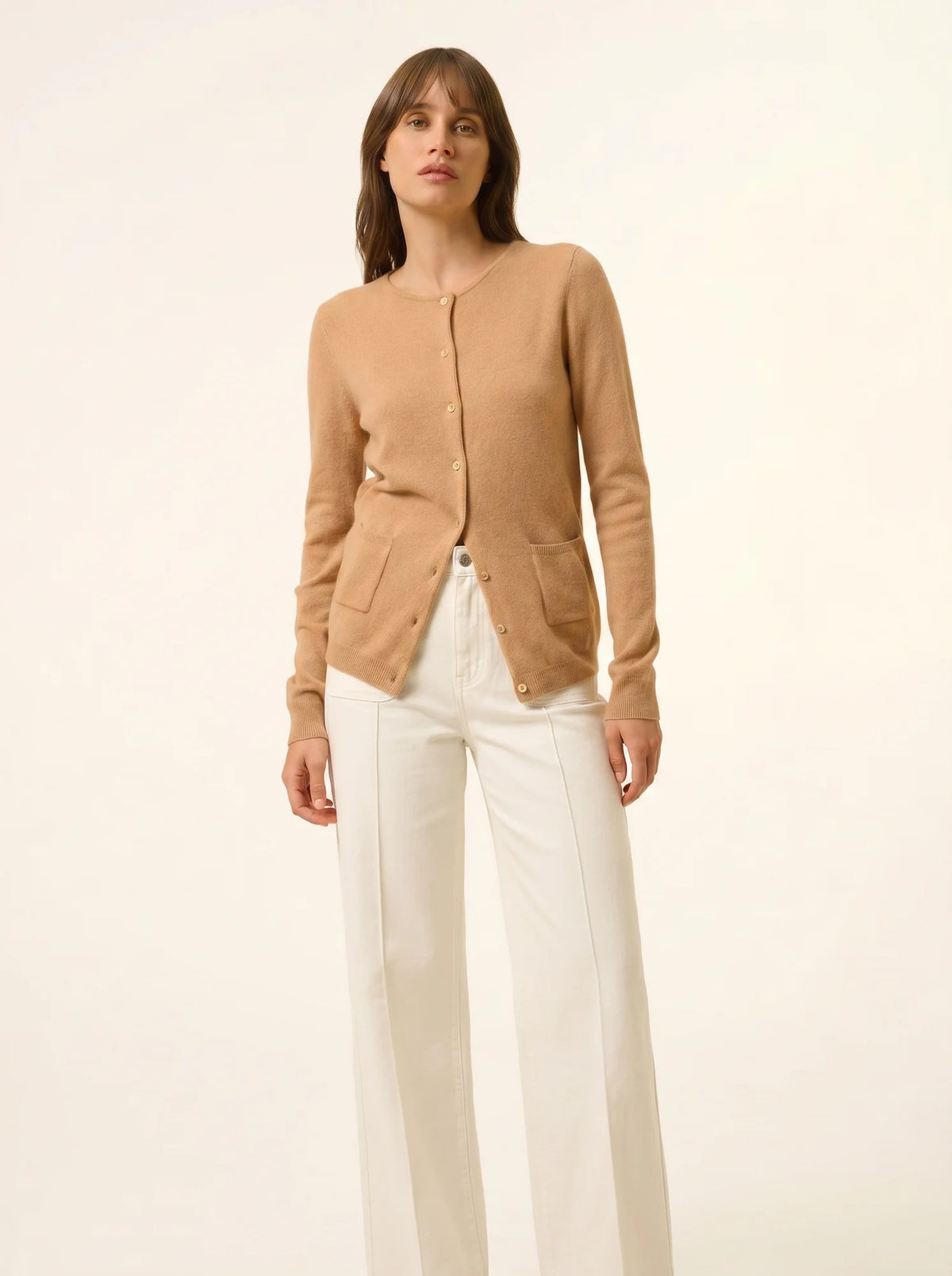 KATHARINE Cardigan Col Rond Sahara