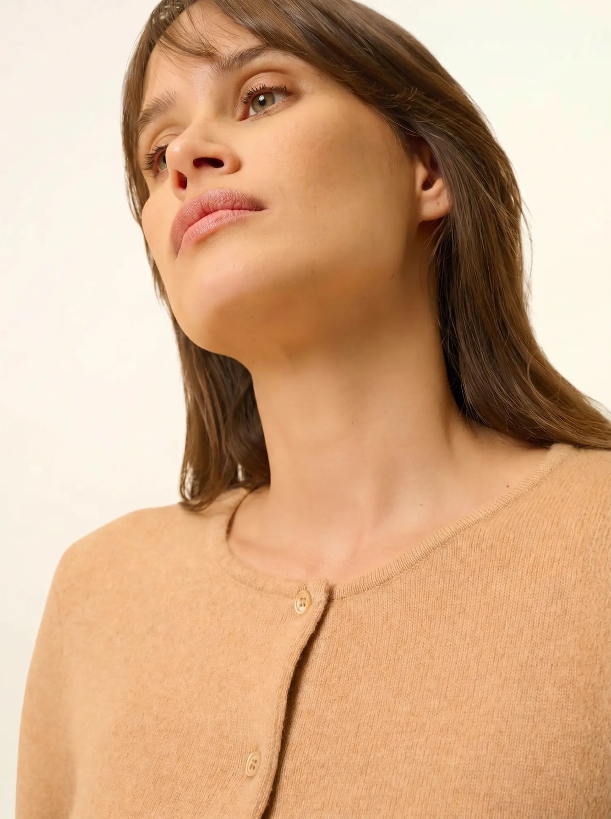 KATHARINE Cardigan Col Rond Sahara
