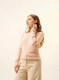 VIVIAN Pull Col Rond Beige