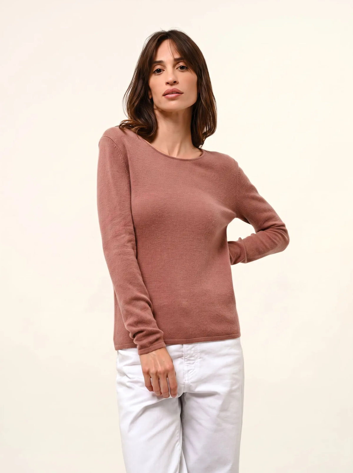 VIVIAN Pullover Rundhalsausschnitt Terracotta