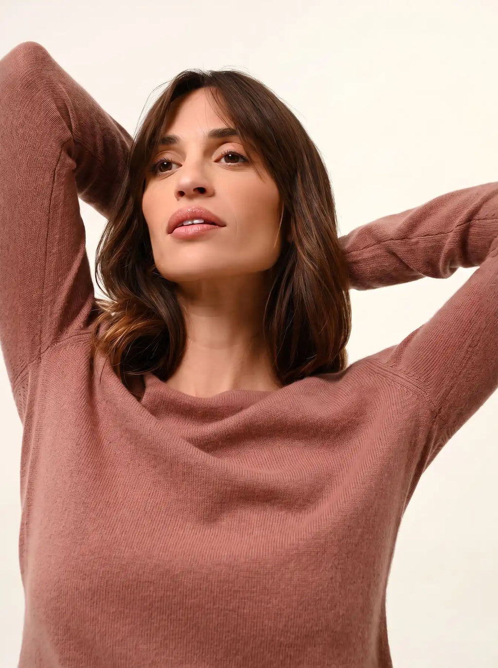 VIVIAN Pullover Rundhalsausschnitt Terracotta