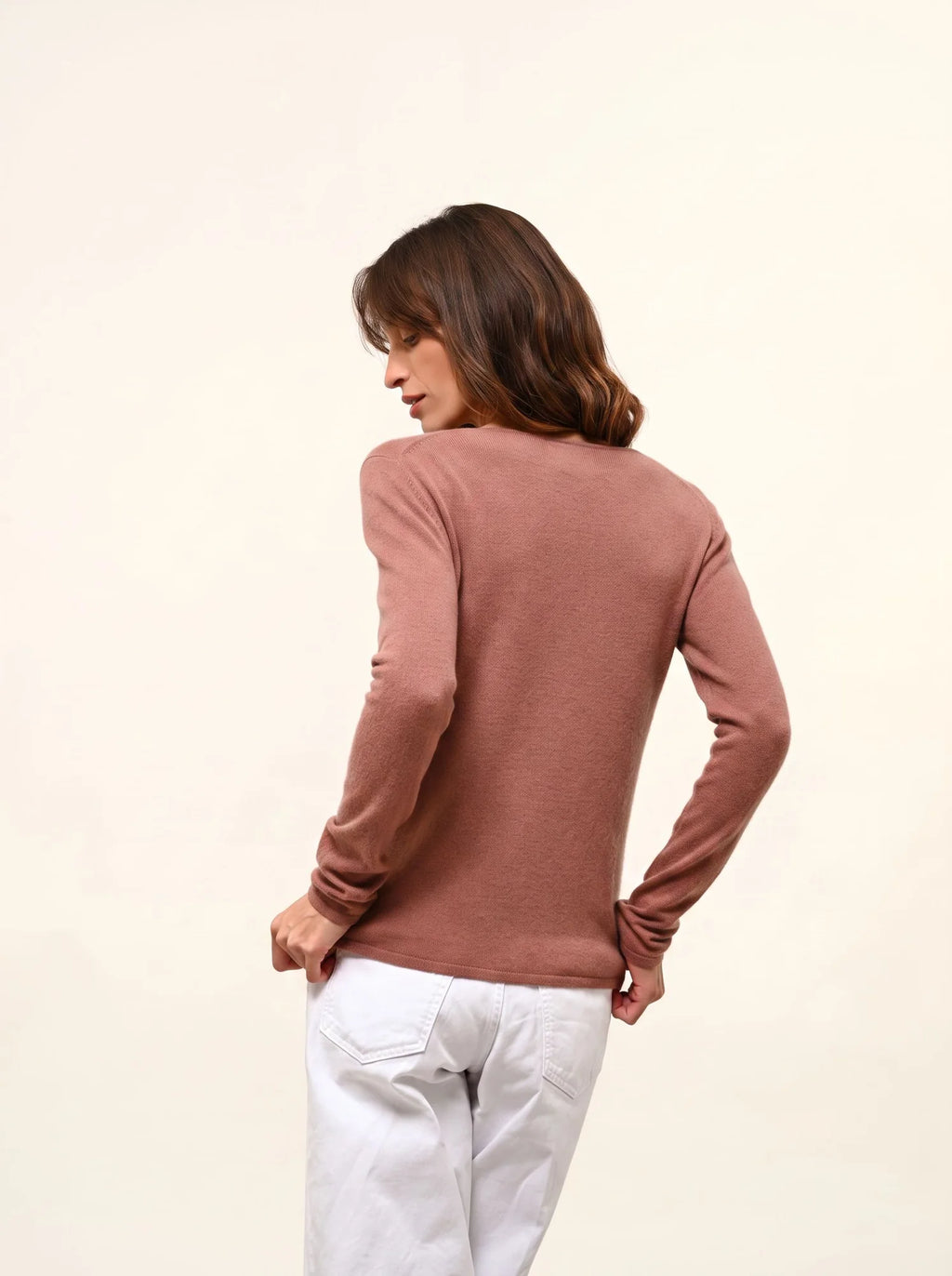 VIVIAN Pullover Rundhalsausschnitt Terracotta