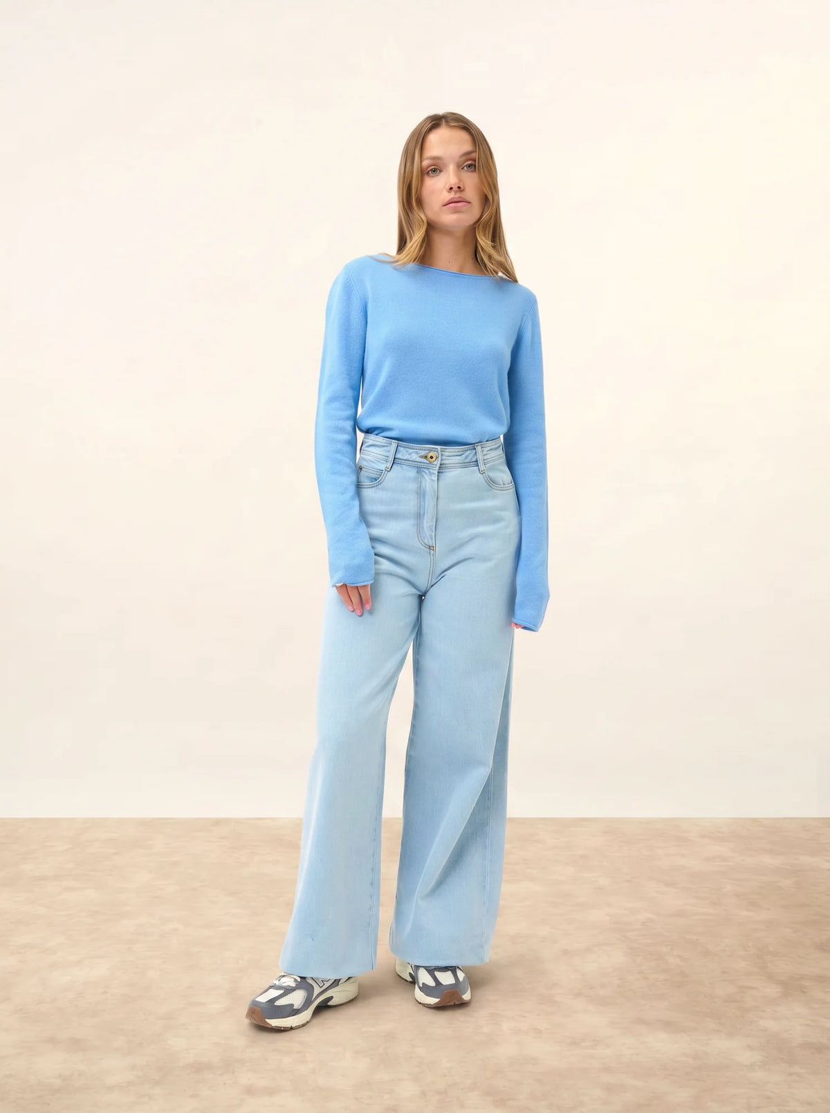 GRACE Pull Col Bateau Bleu Bébé