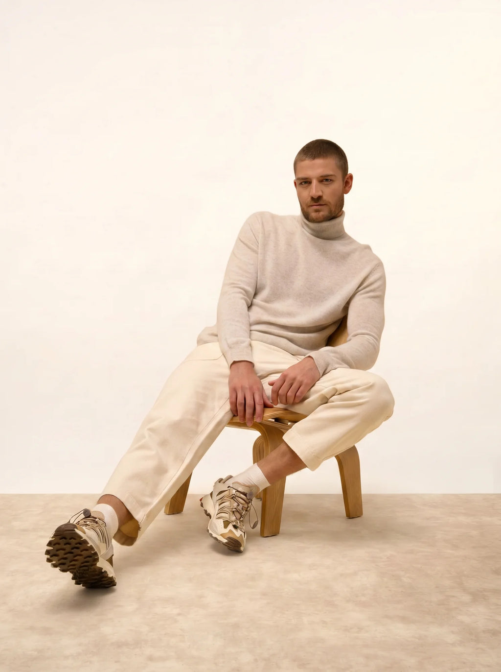 CONNOR Sweater Turtleneck Heather Pearl Grey