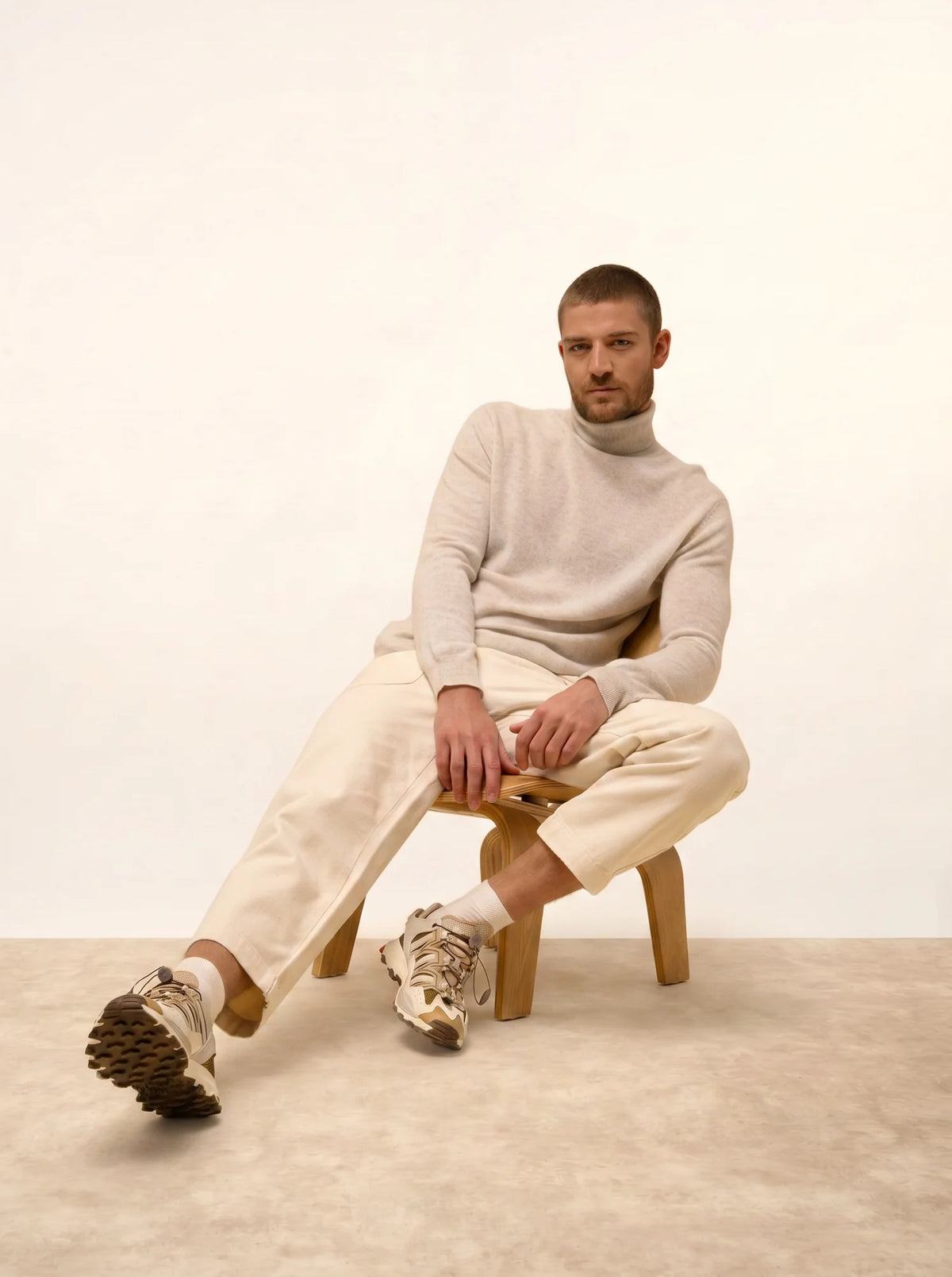 CONNOR Sweater Turtleneck Heather Pearl Grey