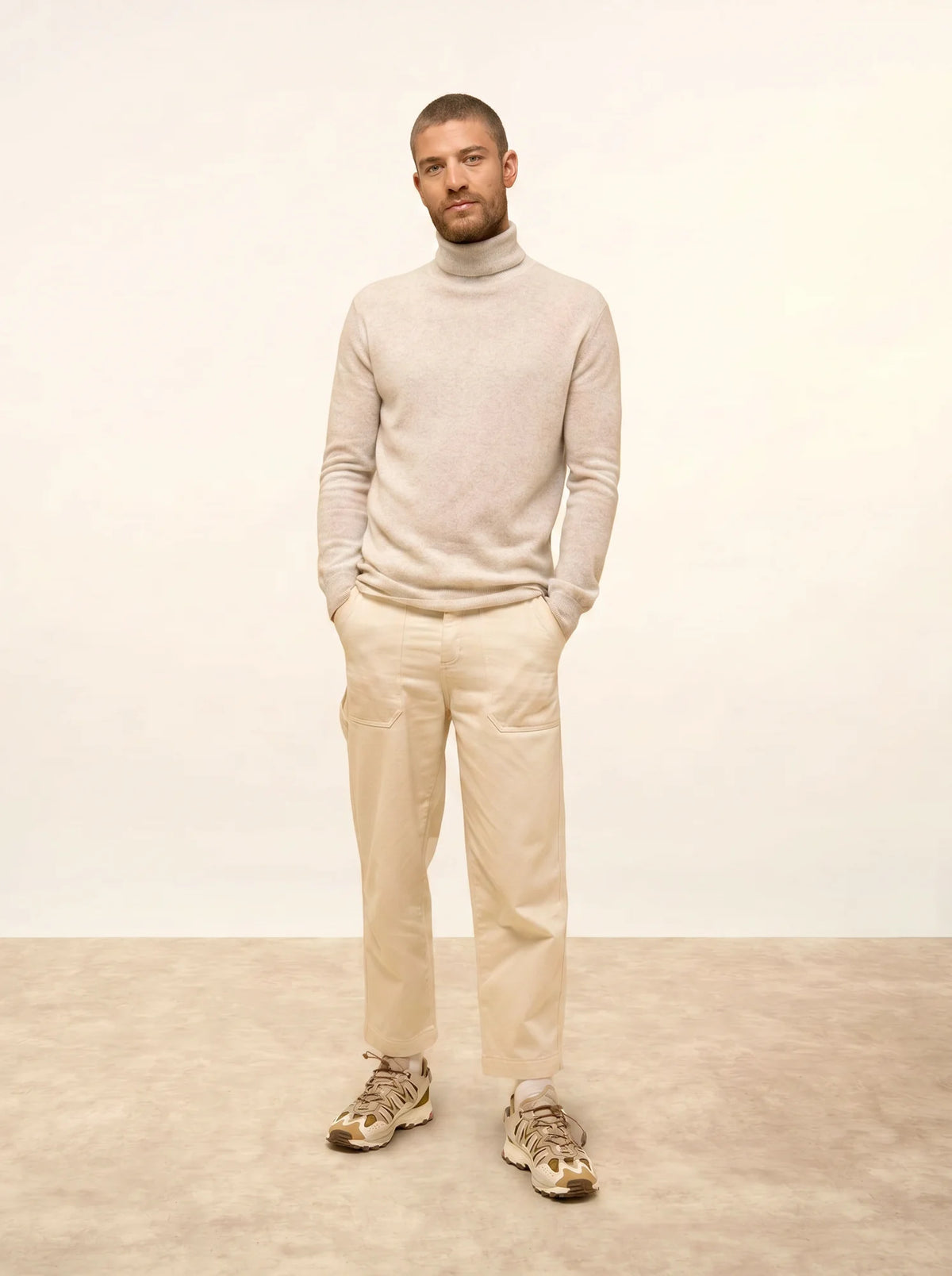CONNOR Sweater Turtleneck Heather Pearl Grey