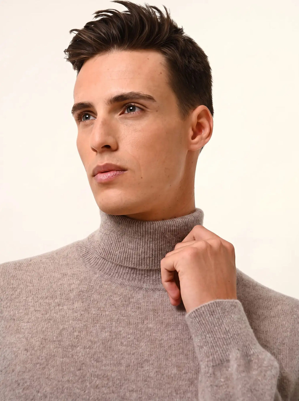 CONNOR Pullover Rollkragen Caribou meliert