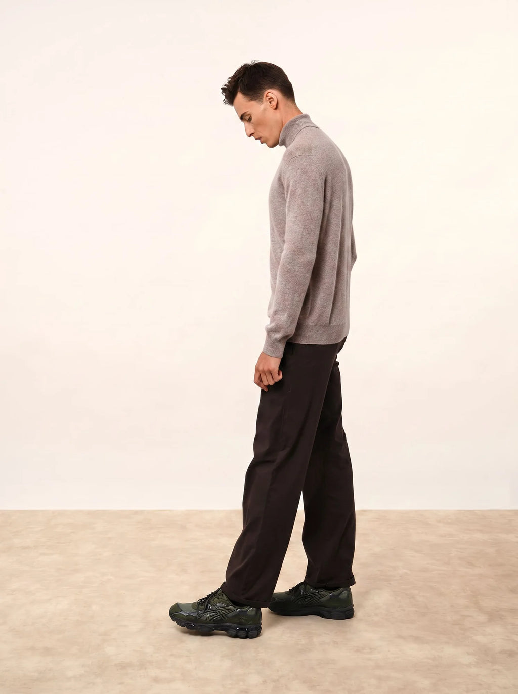 CONNOR Pullover Rollkragen Caribou meliert