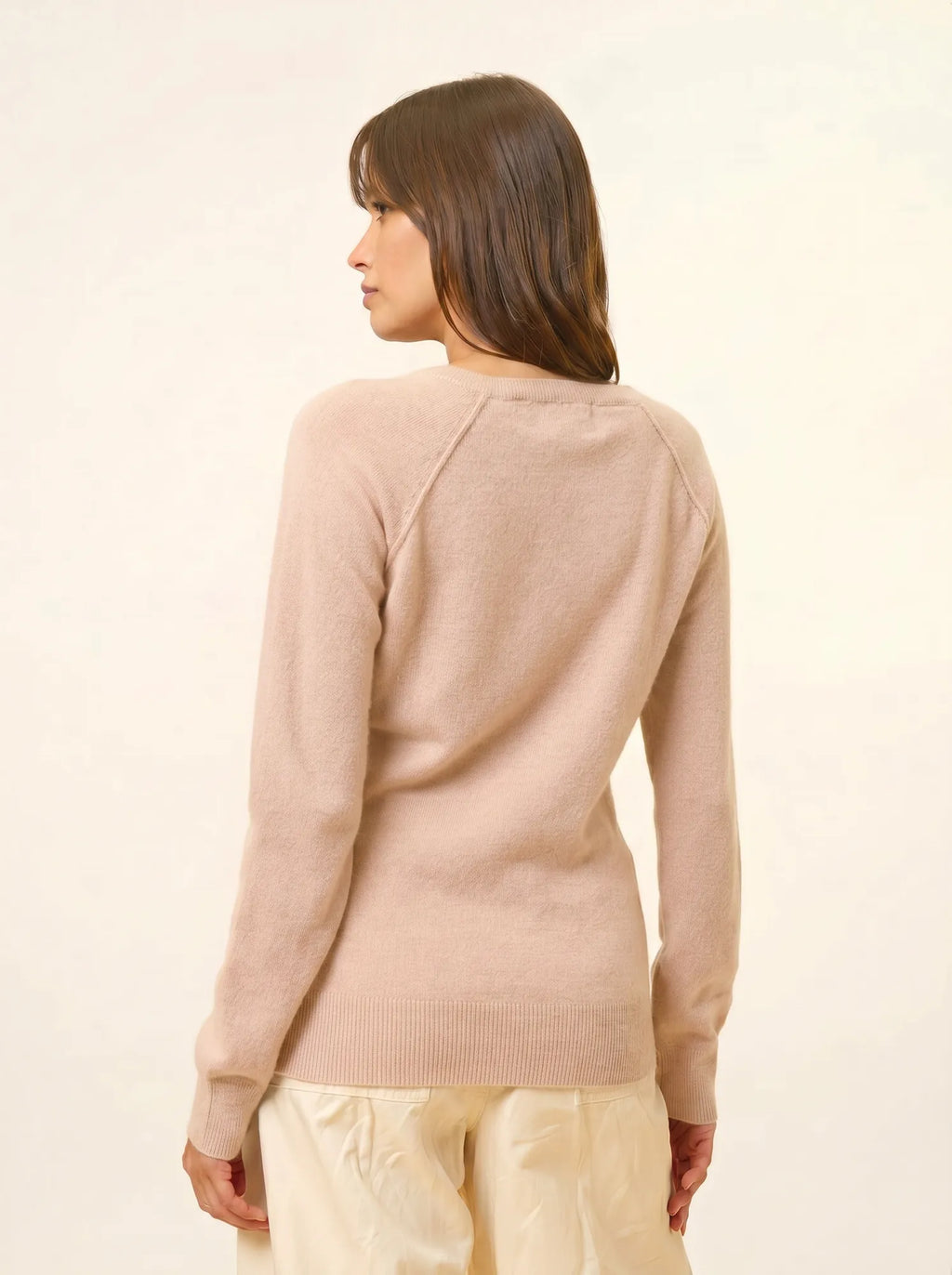 PHOEBE Pull Col V Beige