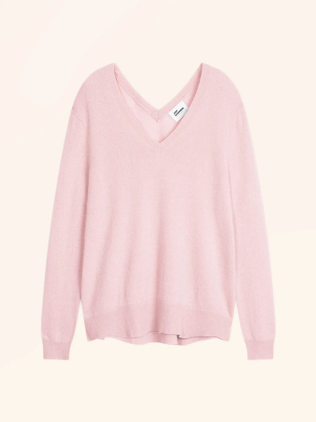 OPAL Sweater V-Neck Front and Back Powder Pink
