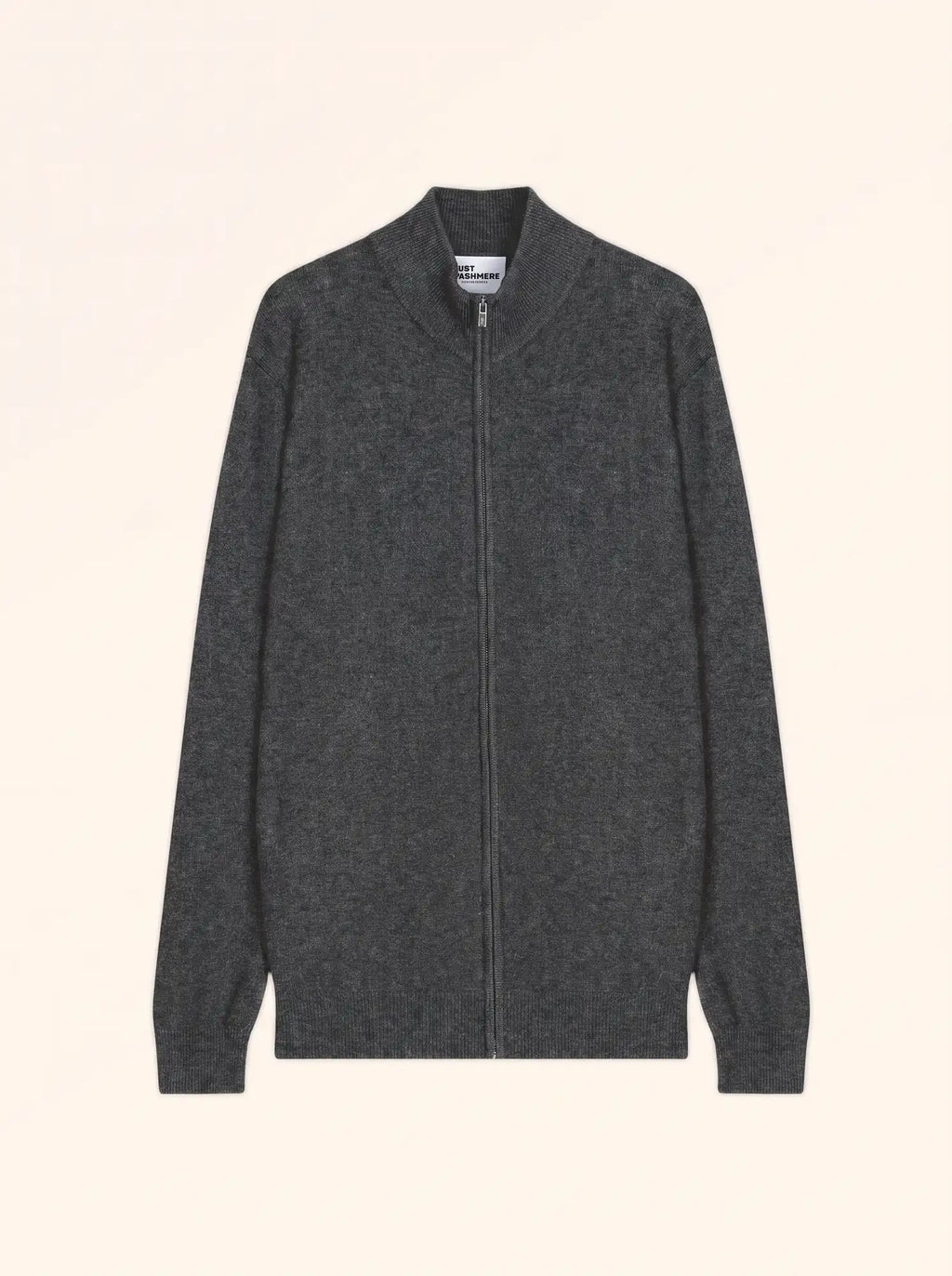 ALAN Gilet Zippé Col Montant Anthracite Chiné
