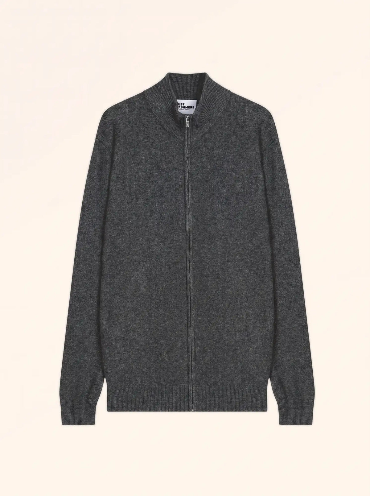 ALAN Gilet Zippé Col Montant Anthracite Chiné