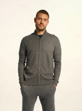 ALAN Gilet Zippé Col Montant Anthracite Chiné