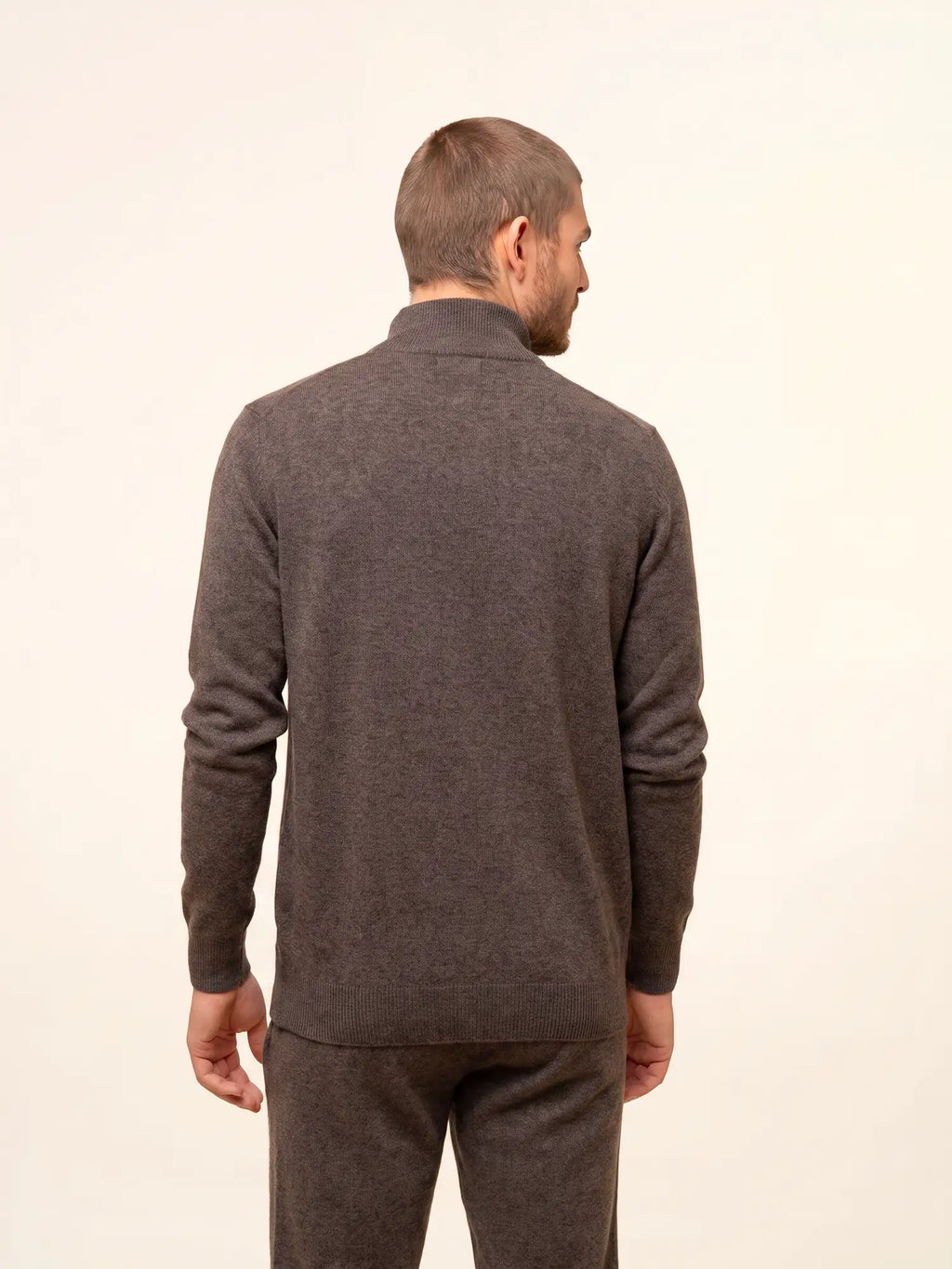 BRADLEY Pull Camionneur Taupe Chiné