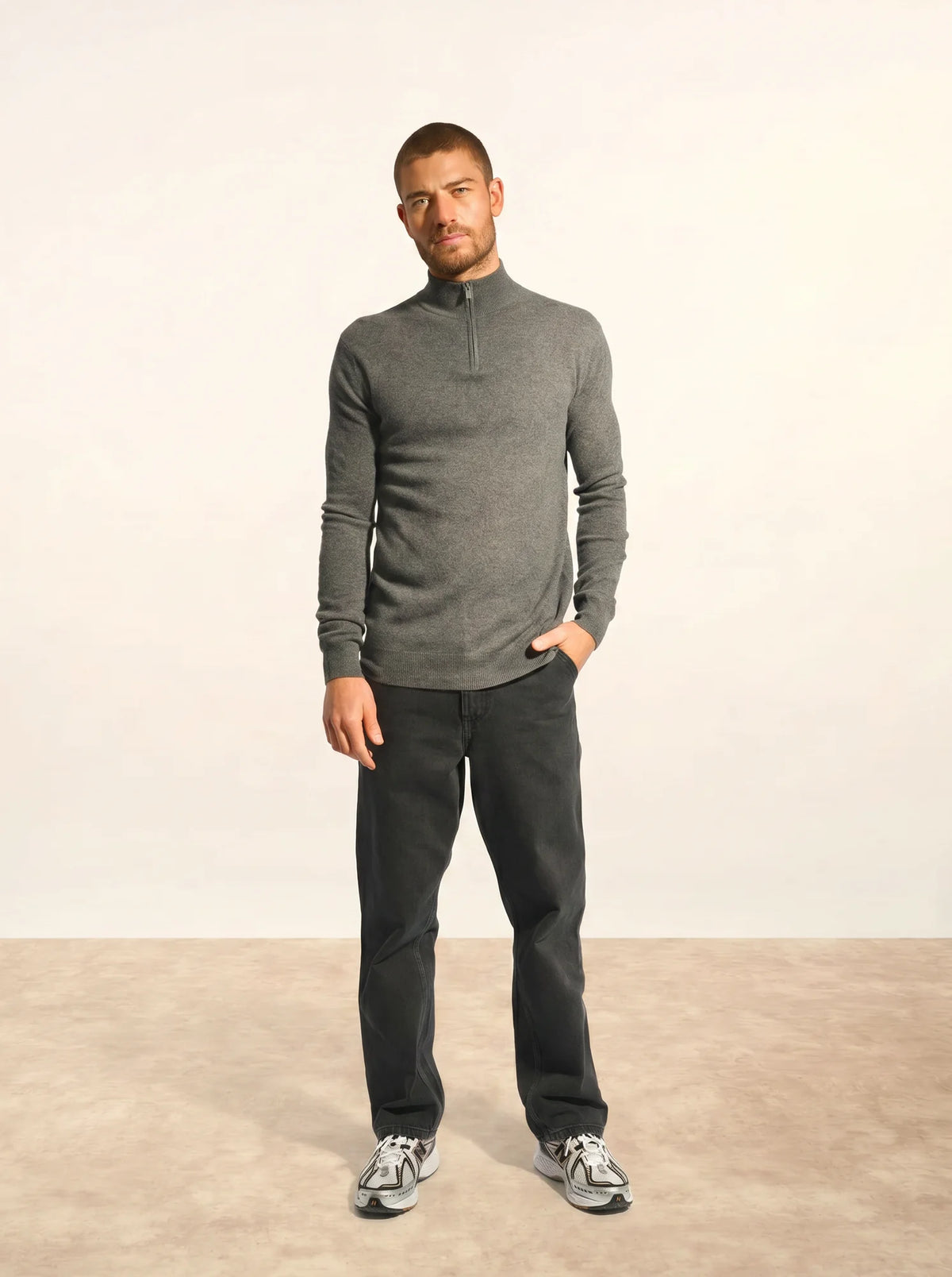 BRADLEY Pull Camionneur Anthracite Chiné