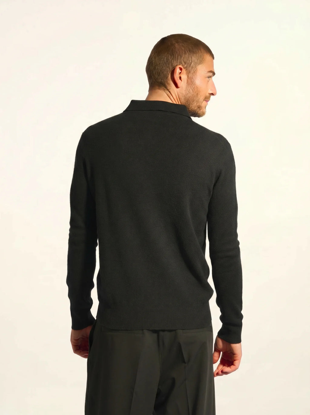 DOUGLAS Polo Long Sleeve Black