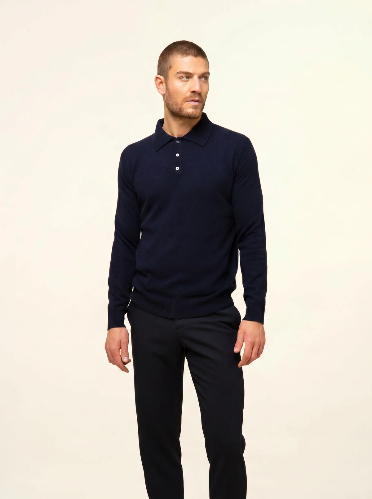 DOUGLAS Polo Manches Longues Bleu Marine