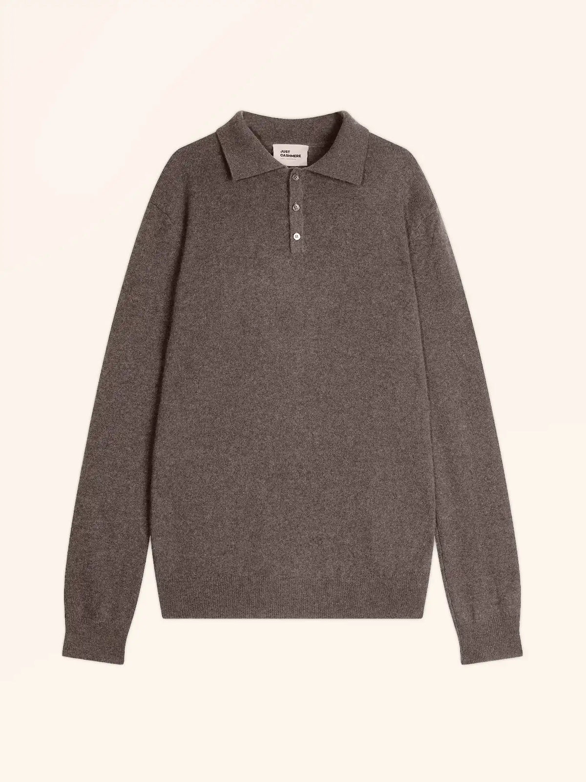 DOUGLAS Polo Manches Longues Taupe Chiné