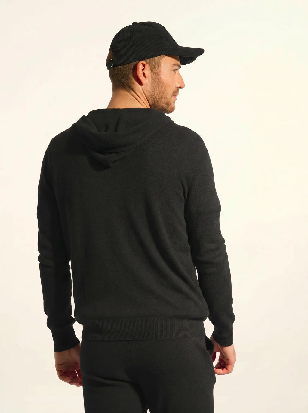 ELLIOT Gilet Zippé Capuche Noir