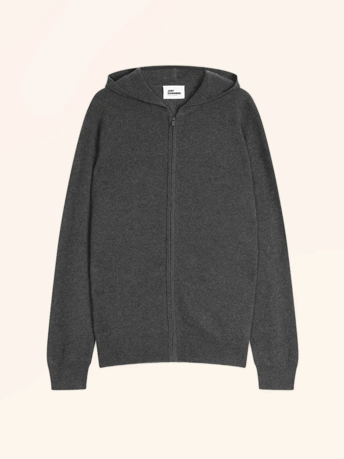 ELLIOT Gilet Zippé Capuche Anthracite Chiné
